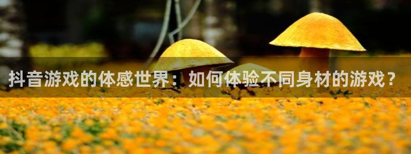 杏耀官网平台怎么样啊：抖音游戏的体感世界：如何体验不同身材的游戏？